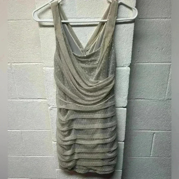 Express Dresses & Skirts - Express formal tan/sparkle dress